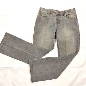 Chico's Platinum Grey Tyrus MR Embellished Stretch Jeans